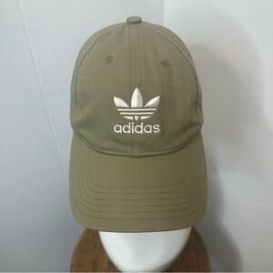 adidas Trefoil Hat in Olive Green Classic Baseball Cap 100% Cotton